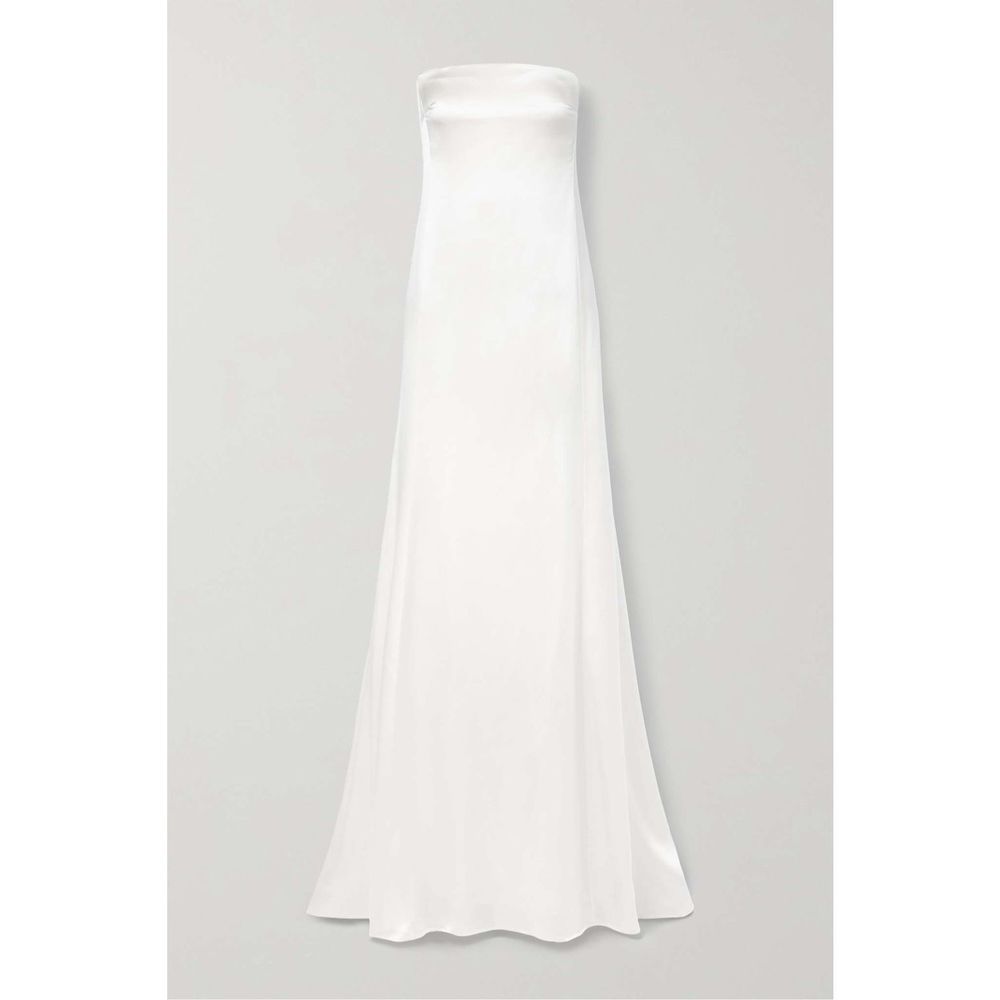 Nili Lotan Esmee Silk White Maxi Dress